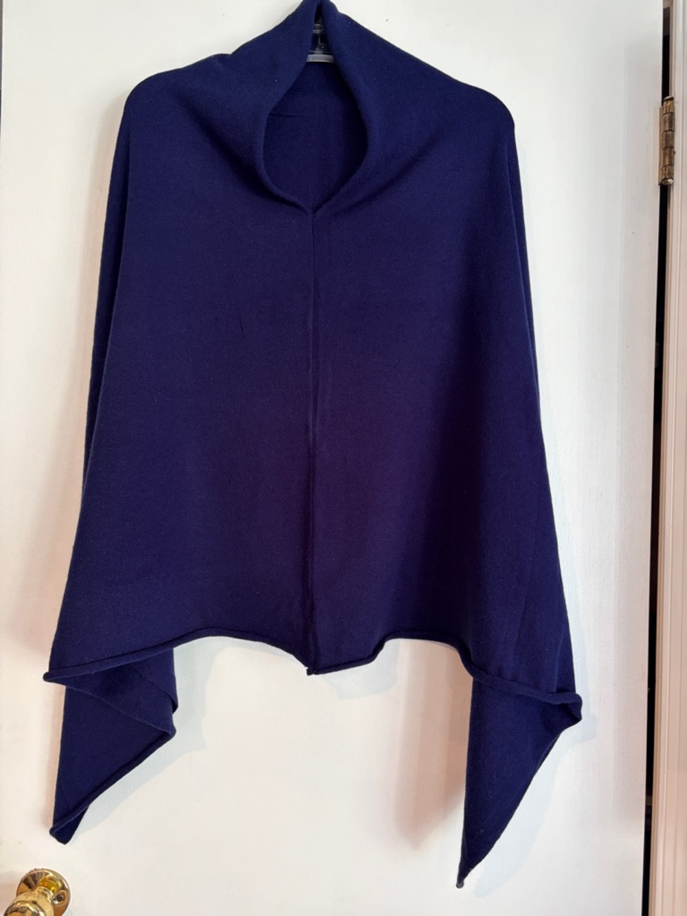 Navy Women's Poncho Sweater - Classic Cozy Layer